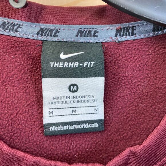 Minnesota Golden Gophers Sweatshirt Medium Maroon Crewneck Football Nike Therma - Picture 12 of 12